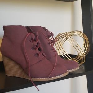 Unique Burgundy Booties